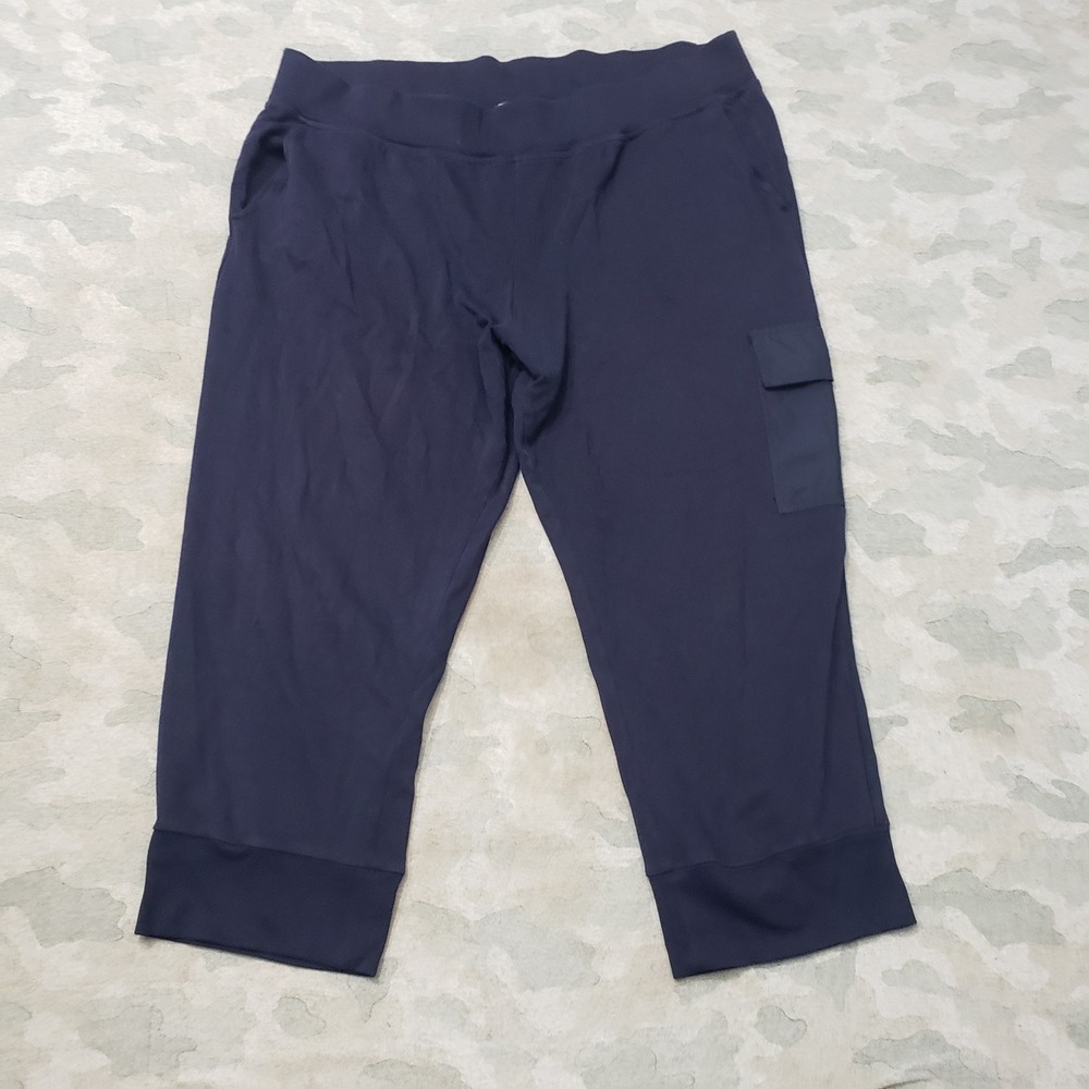 Lauren Ralph Lauren Active Capri Pants Womens XL Blue Crop Pull On